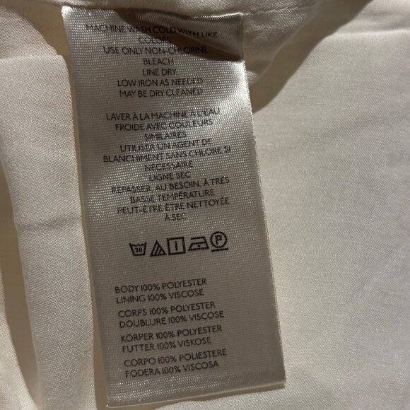 Maeve Anthropologie Pleated Taffeta Mini Skirt Size 8 Ivory - Picture 8 of 8